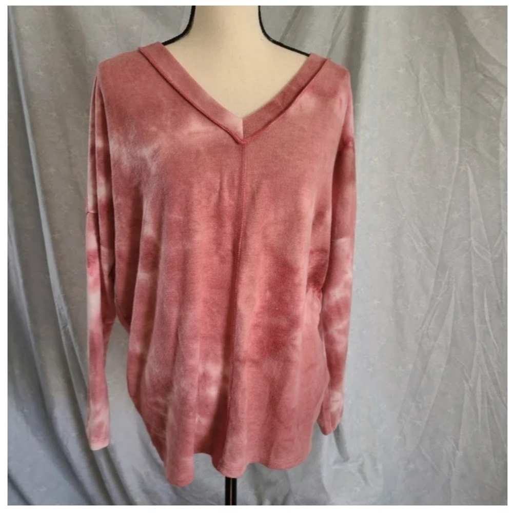 Three Bird Nest Ruched Sweatshirt  sz S